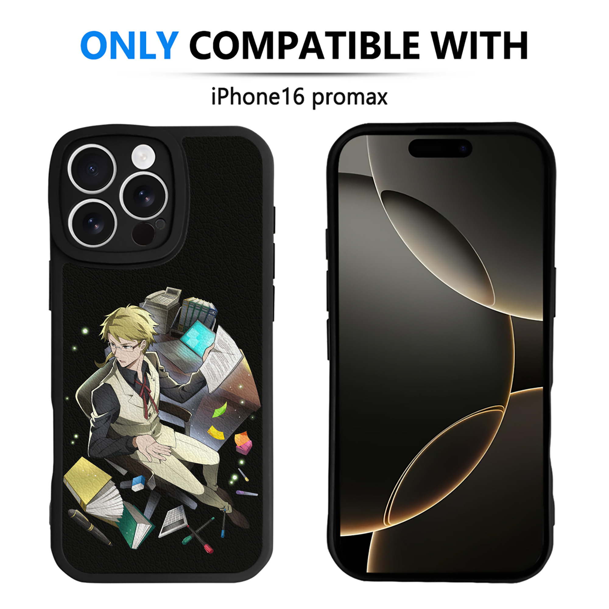 （画像用） 文豪ストレイドッグス Bungo Stray Dogs 【iPhone 16シリーズ対応】シリコンスマホケース（レザー調） 材質：シリコン